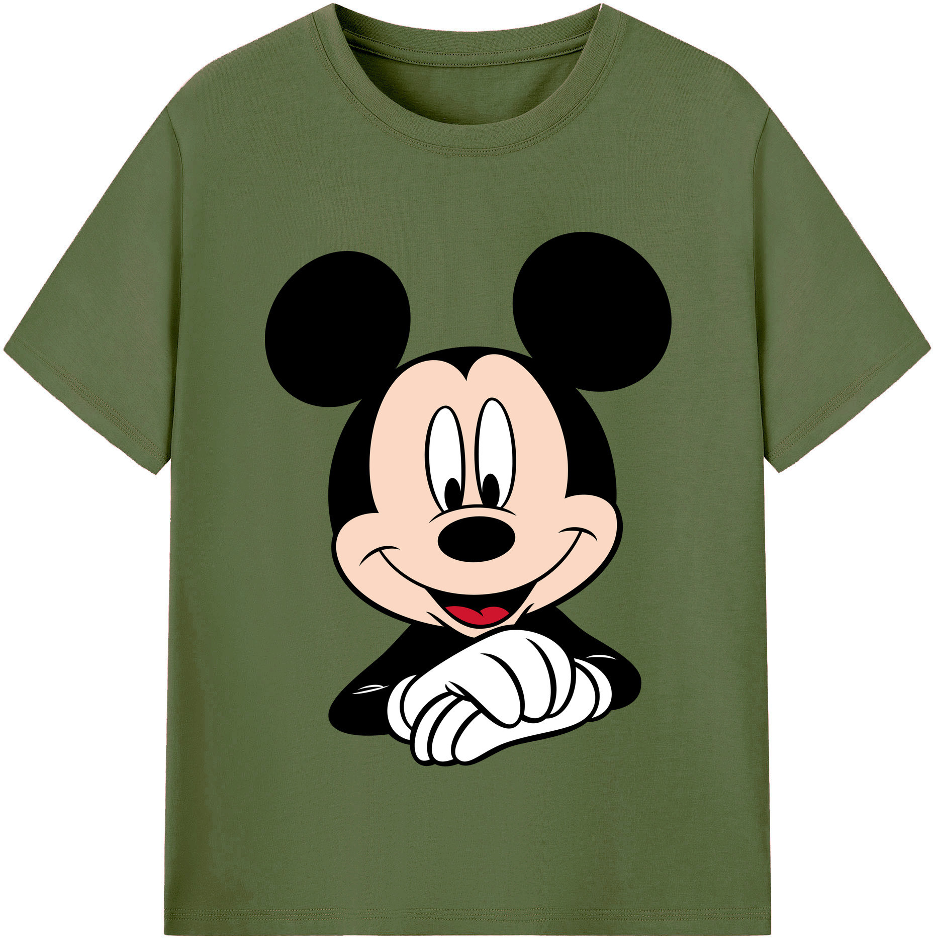 （画像用） ミッキーマウス Mickey Mouse 綿100％半袖Tシャツ（フロントプリント）